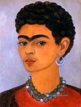 Frida Kahlo Werke - Selbstporträt mit Curly Hair Feminismus Frida Kahlo